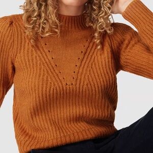 525 America Women's Warm Amber Turtleneck Sweater
